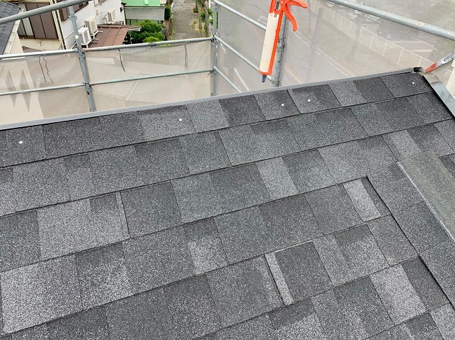 アスファルトシングルの施工